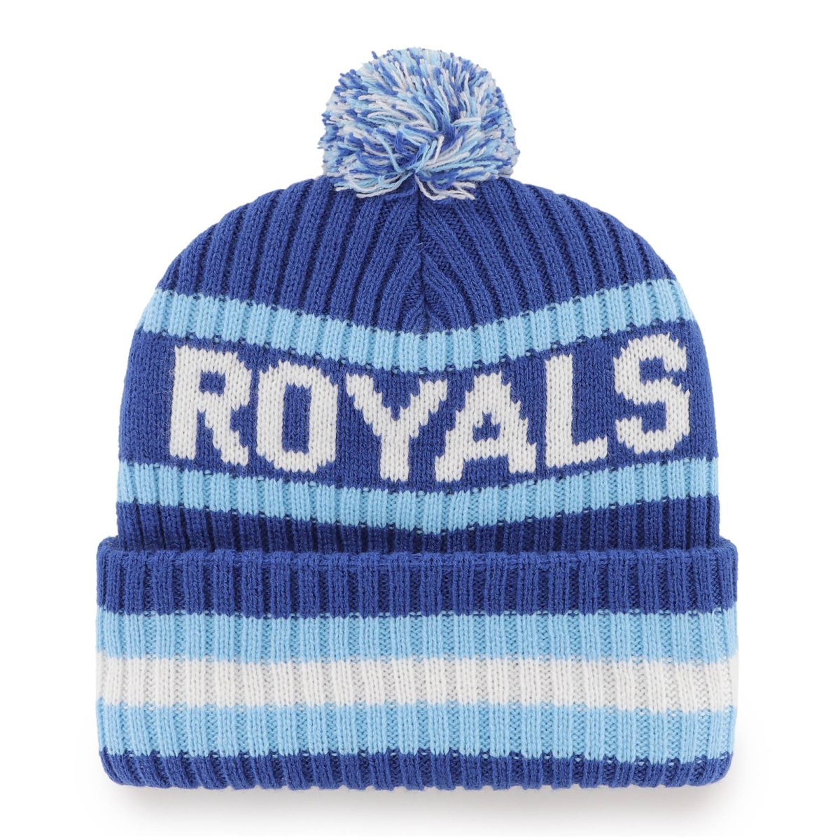 Kansas City Royals Store - mens kansas city royals 47 royal bering cuffed knit hat with pom Collection | Royals Fan Essentials
