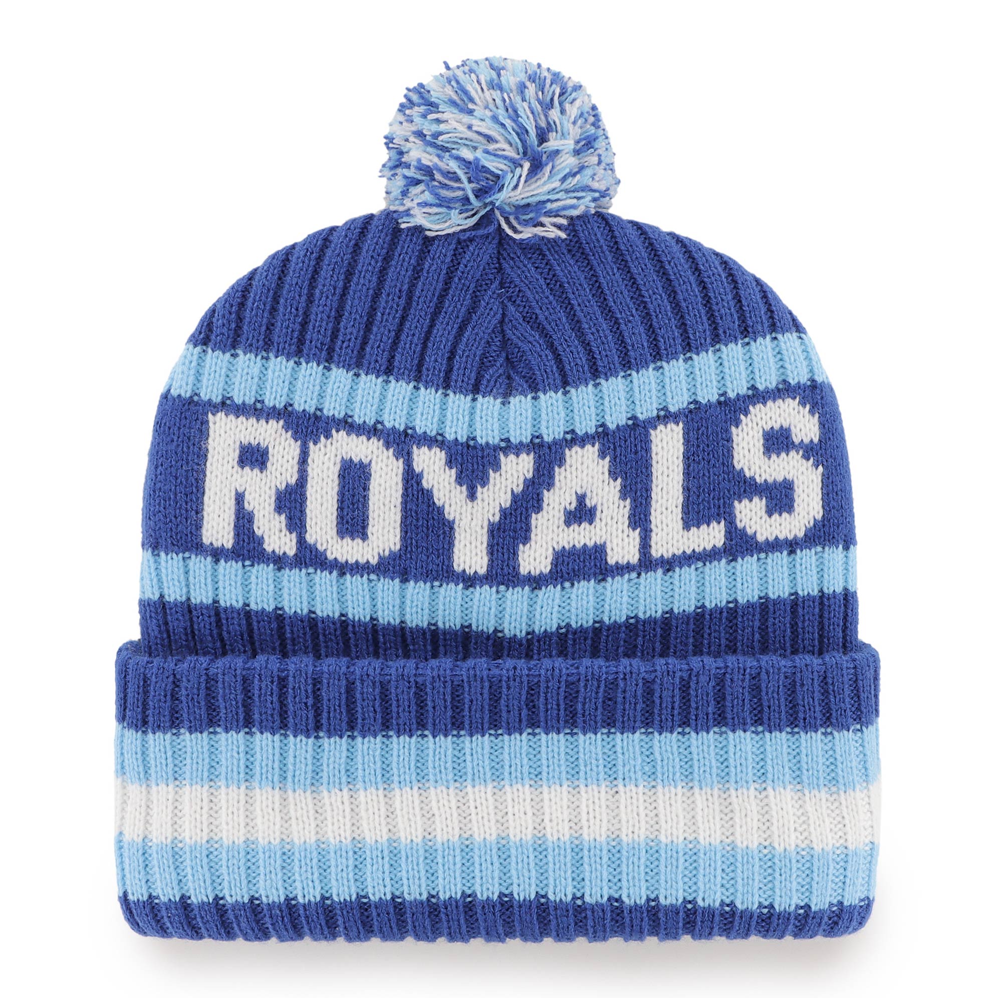 Kansas City Royals Store - mens kansas city royals 47 royal bering cuffed knit hat with pom Collection | Royals Fan Essentials