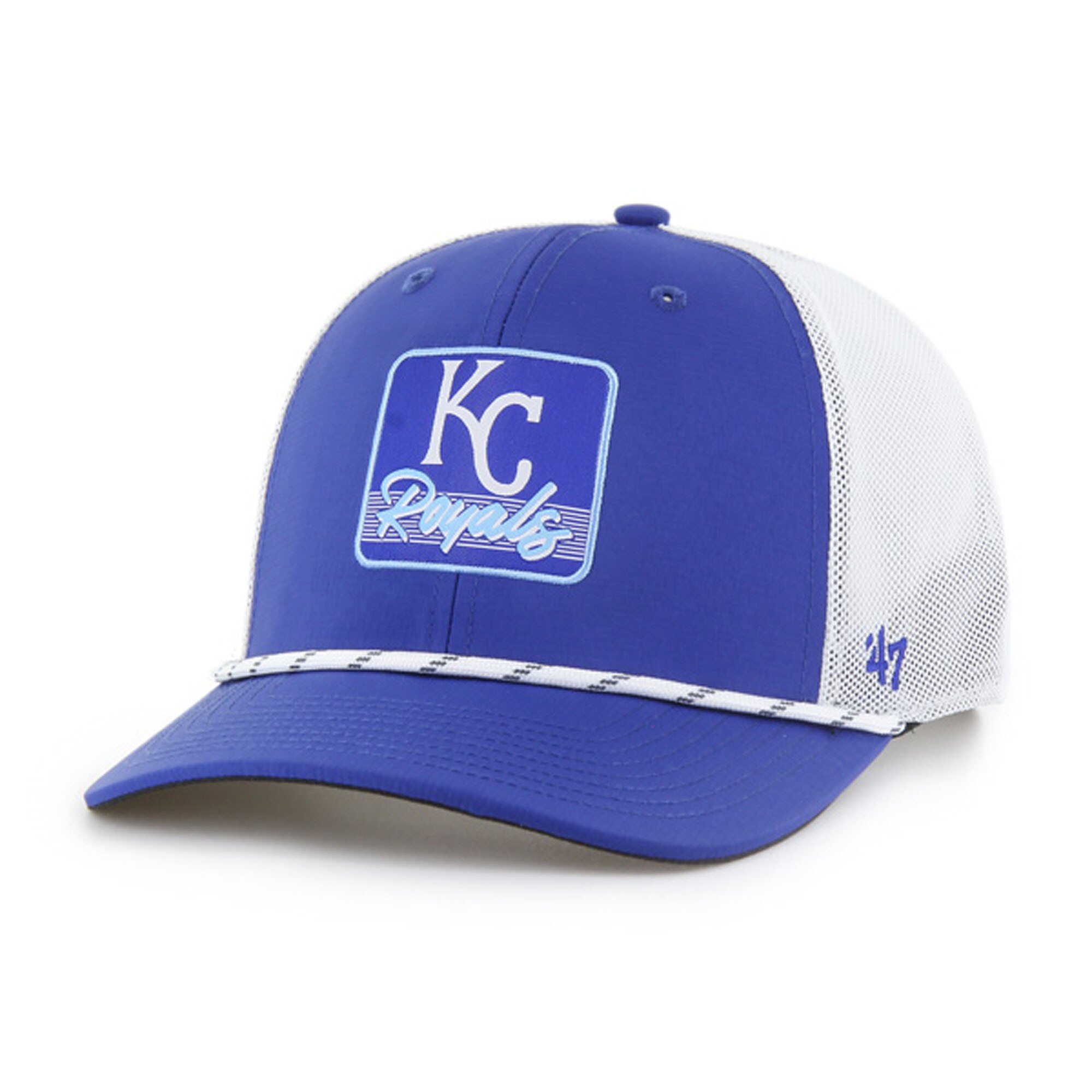 Kansas City Royals Store - mens kansas city royals 47 royalwhite scratch adjustable trucker hat Collection | Royals Fan Essentials