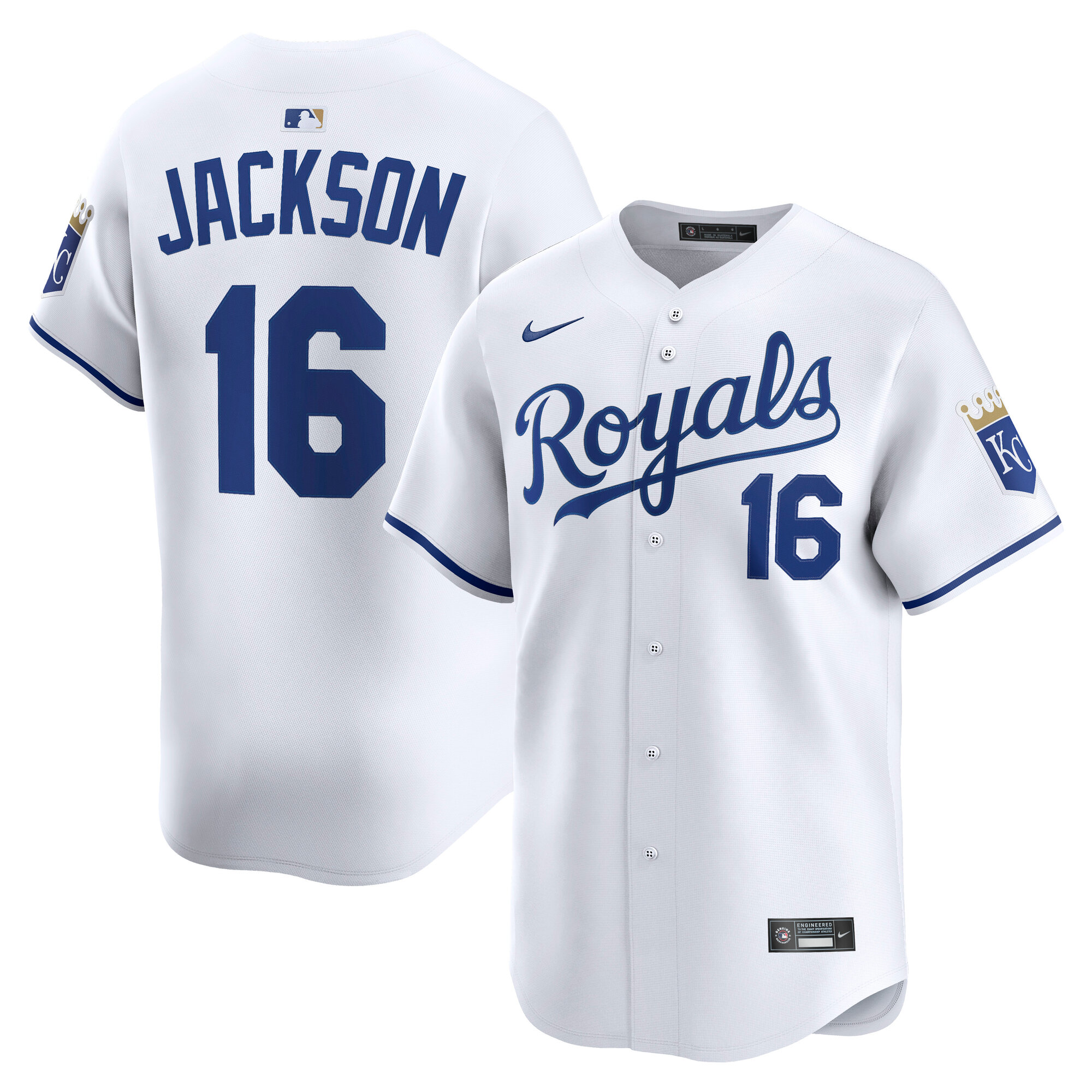 Kansas City Royals Store - mens kansas city royals bo jackson nike white home limited player jersey Collection | Royals Fan Essentials