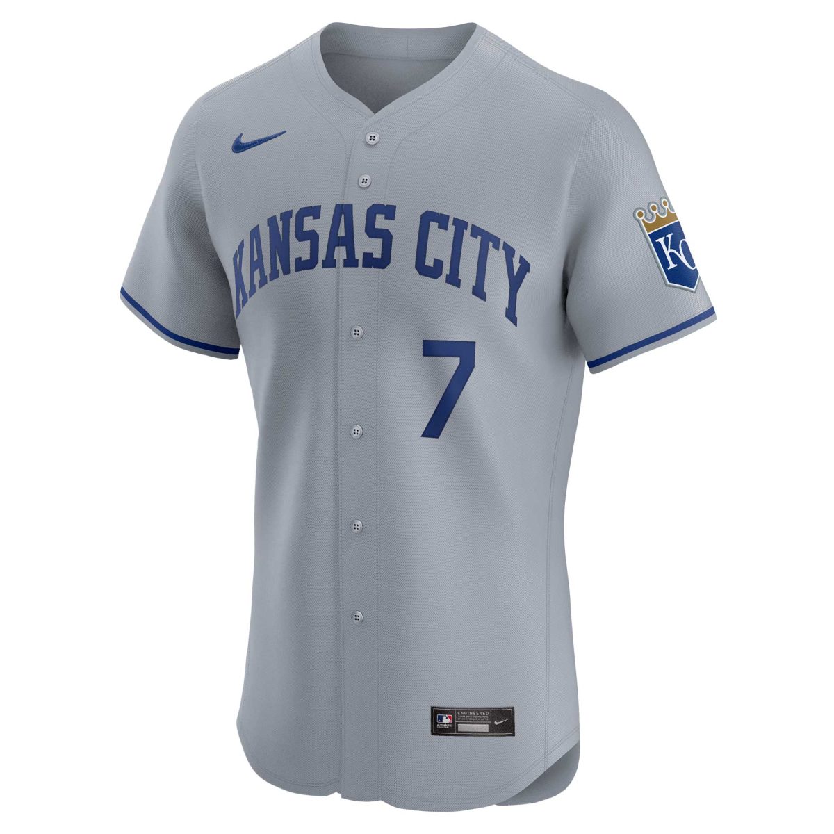 Kansas City Royals Store - mens kansas city royals bobby witt jr. nike gray road elite player jersey Collection | Royals Fan Essentials