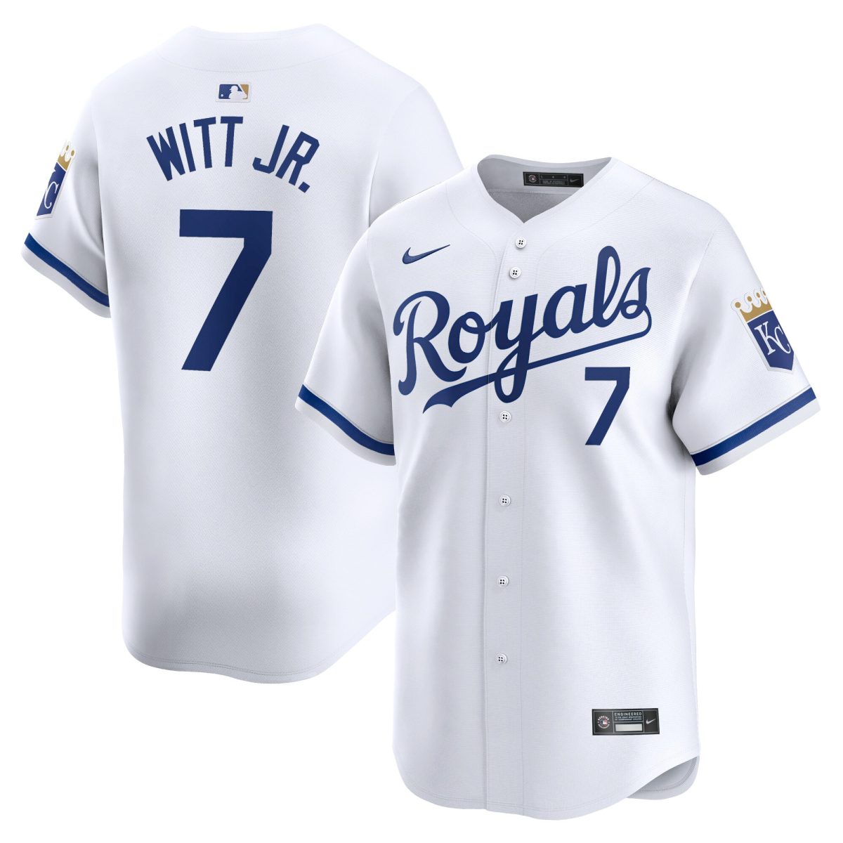 Kansas City Royals Store - mens kansas city royals bobby witt jr. nike white home limited player jersey Collection | Royals Fan Essentials