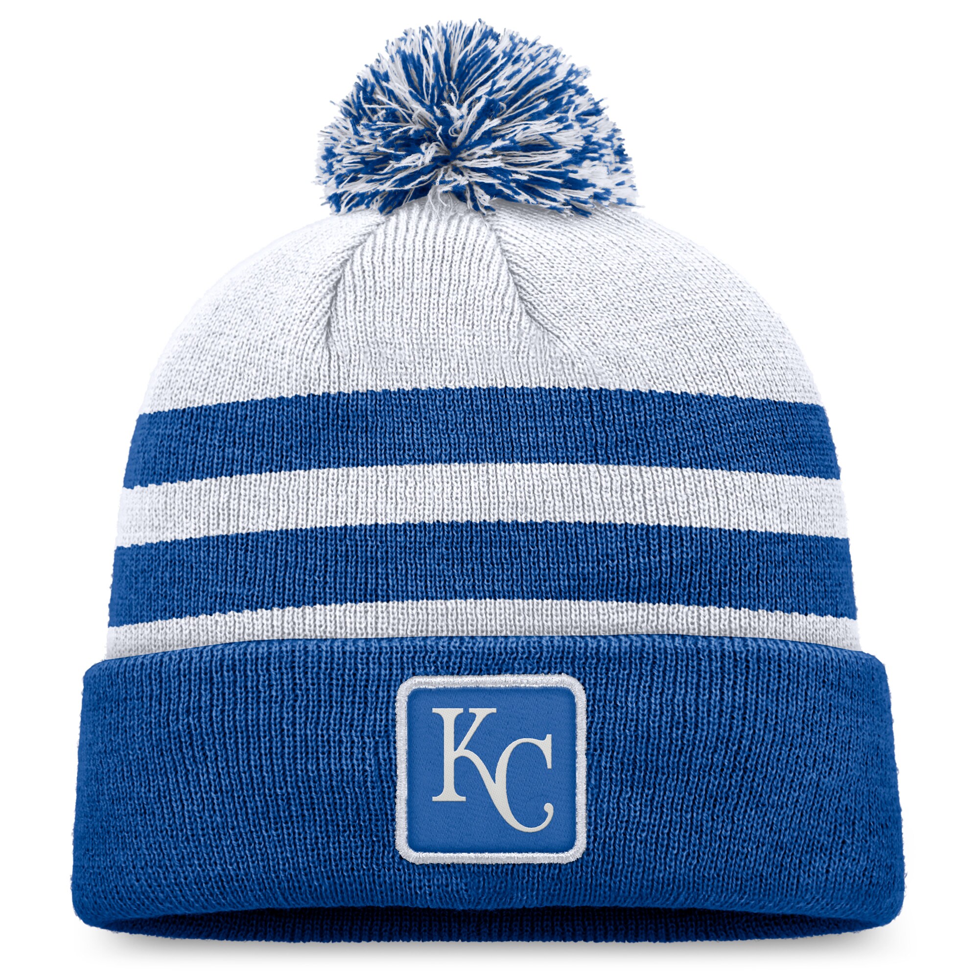 Kansas City Royals Store - mens kansas city royals fanatics gray cuffed knit hat with pom Collection | Royals Fan Essentials