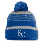 Kansas City Royals Store - mens kansas city royals fanatics royal fundamental gradient cuffed knit hat with pom Collection | Royals Fan Essentials