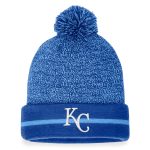 Kansas City Royals Store - mens kansas city royals fanatics royallight blue space-dye cuffed knit hat with pom Collection | Royals Fan Essentials