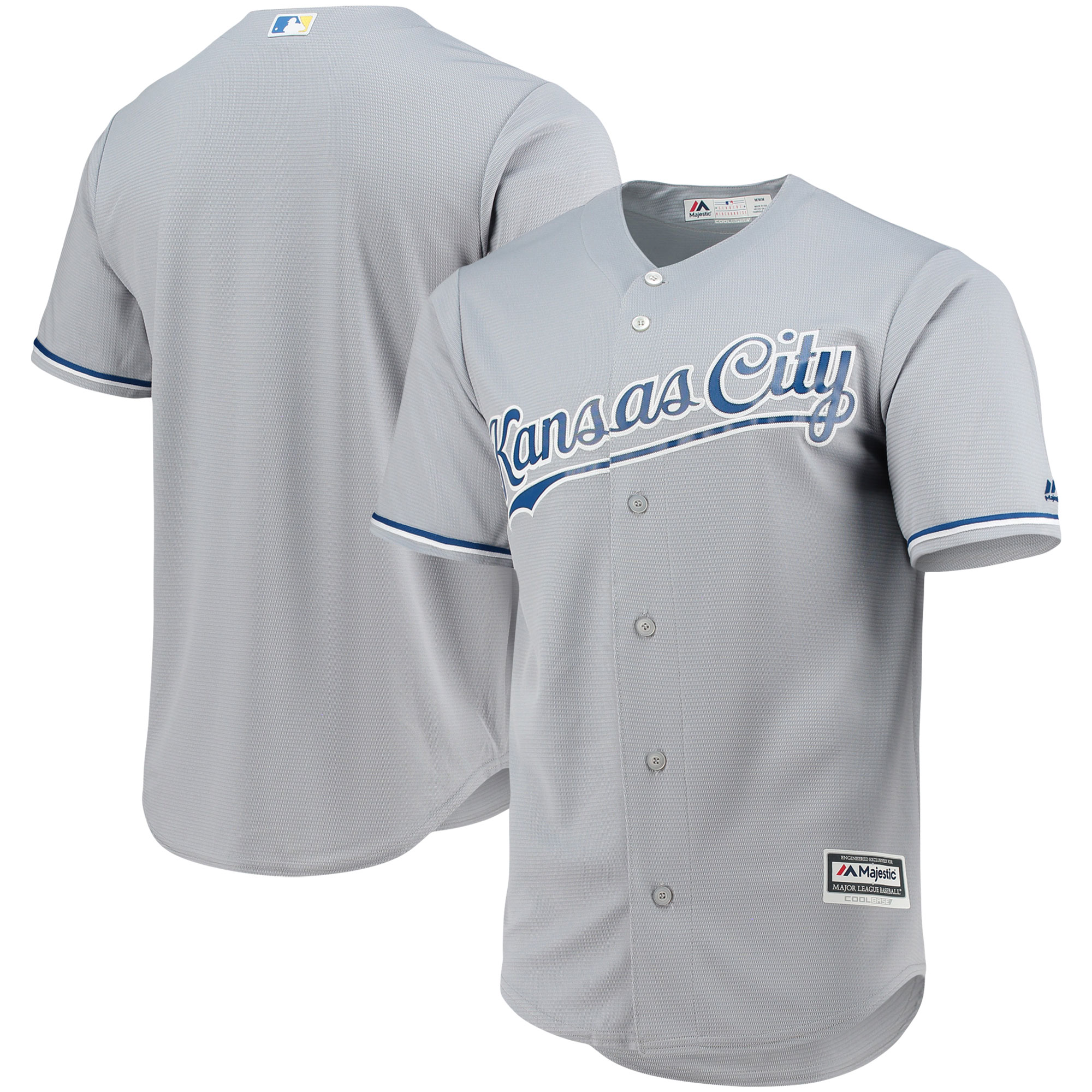 Kansas City Royals Store - mens kansas city royals majestic gray team official jersey Collection | Royals Fan Essentials