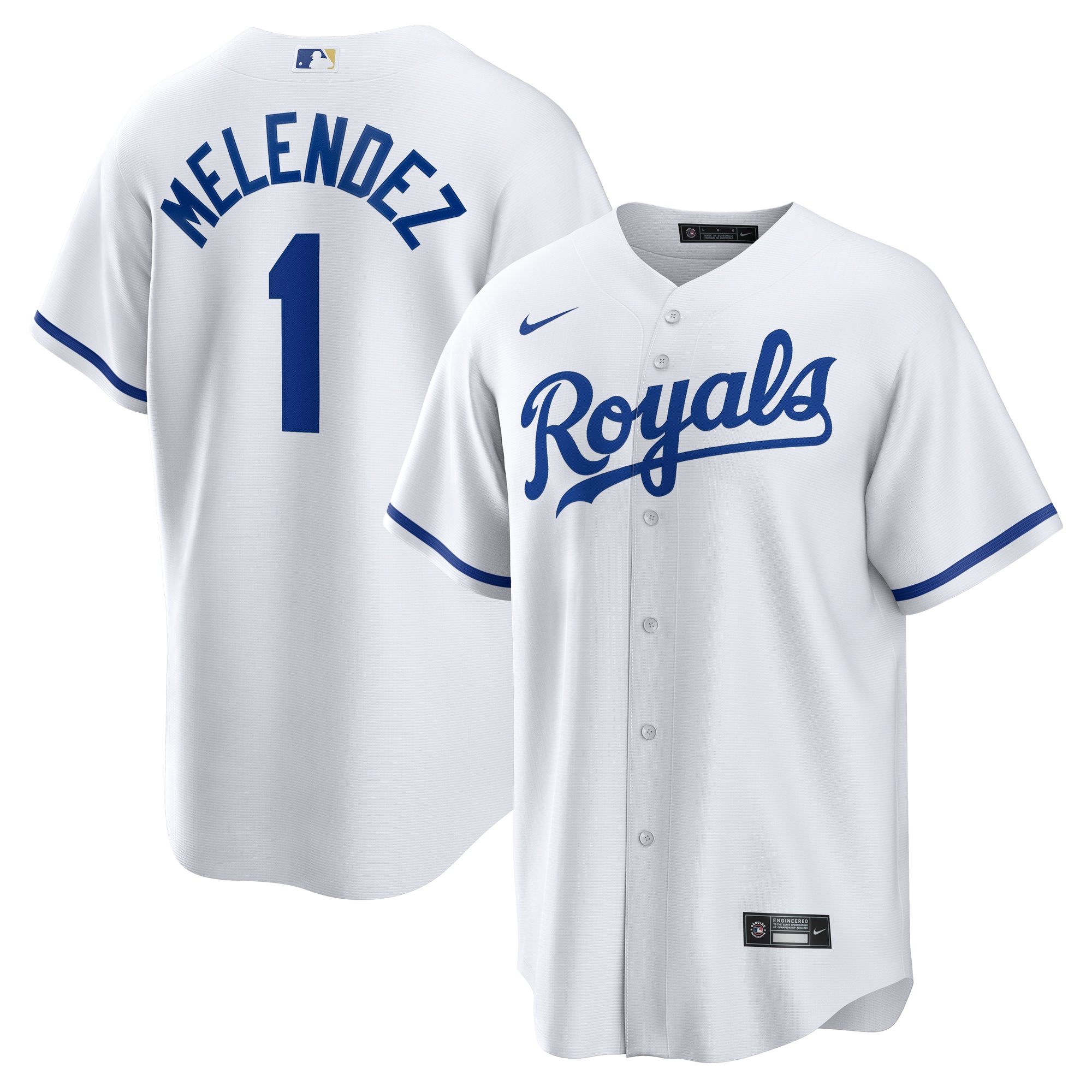Kansas City Royals Store - mens kansas city royals mj melendez nike white home replica jersey Collection | Royals Fan Essentials