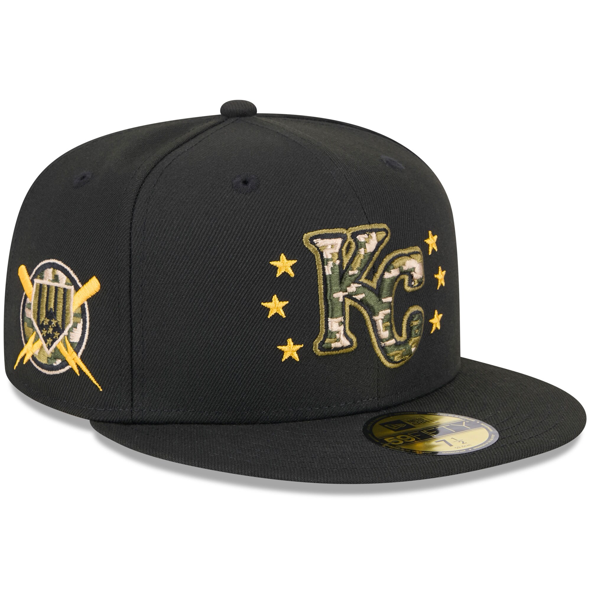 Kansas City Royals Store - mens kansas city royals new era black 2024 armed forces day on-field 59fifty fitted hat Collection | Royals Fan Essentials