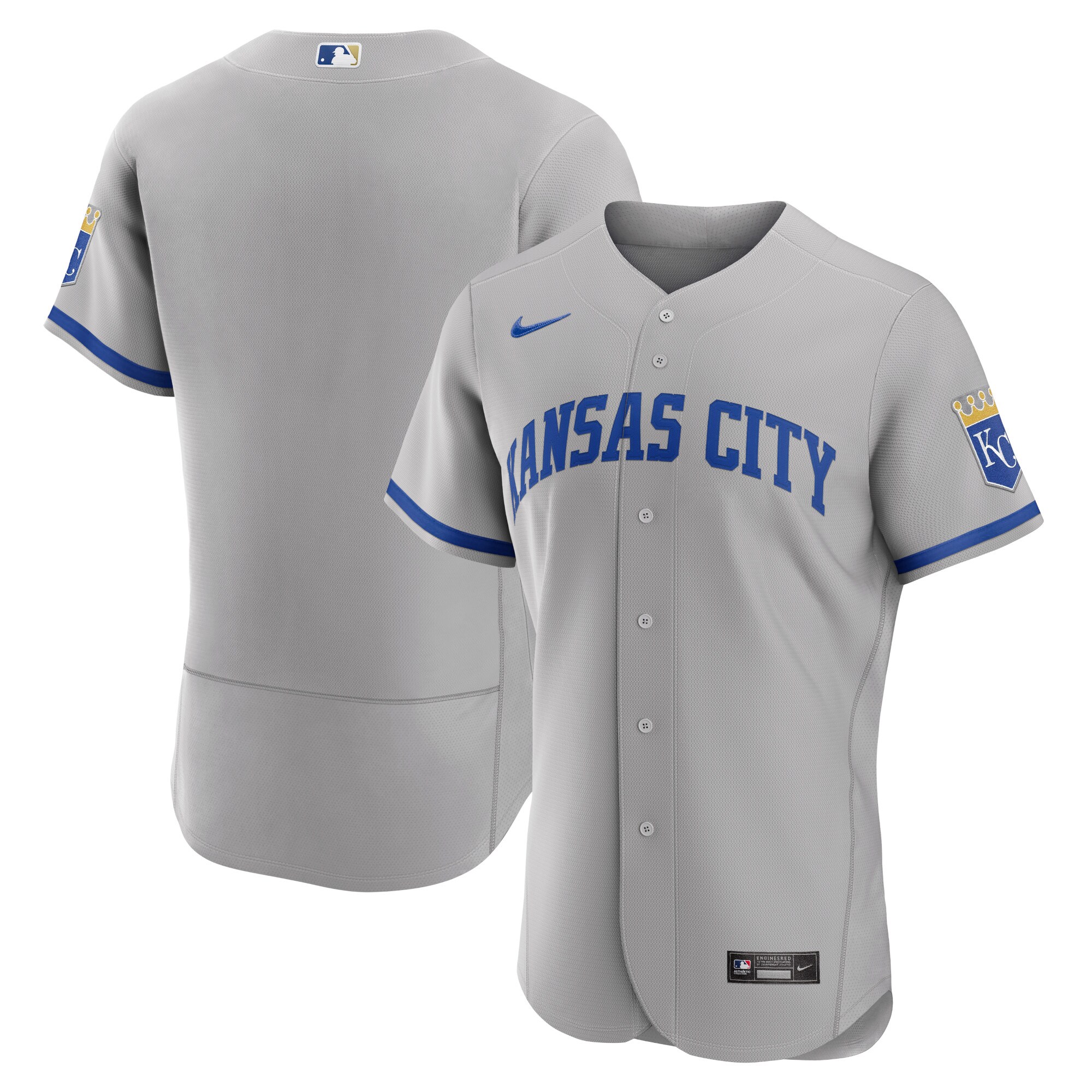 Kansas City Royals Store - mens kansas city royals nike gray 2022 road authentic jersey Collection | Royals Fan Essentials