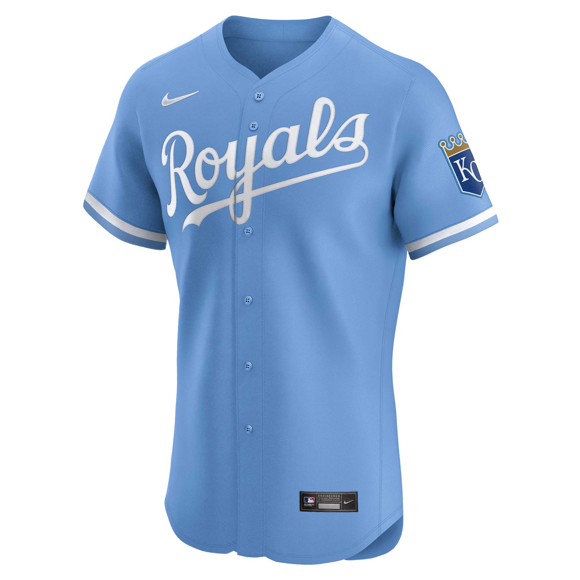 Kansas City Royals Store - mens kansas city royals nike light blue alternate vapor premier elite patch jersey Collection | Royals Fan Essentials