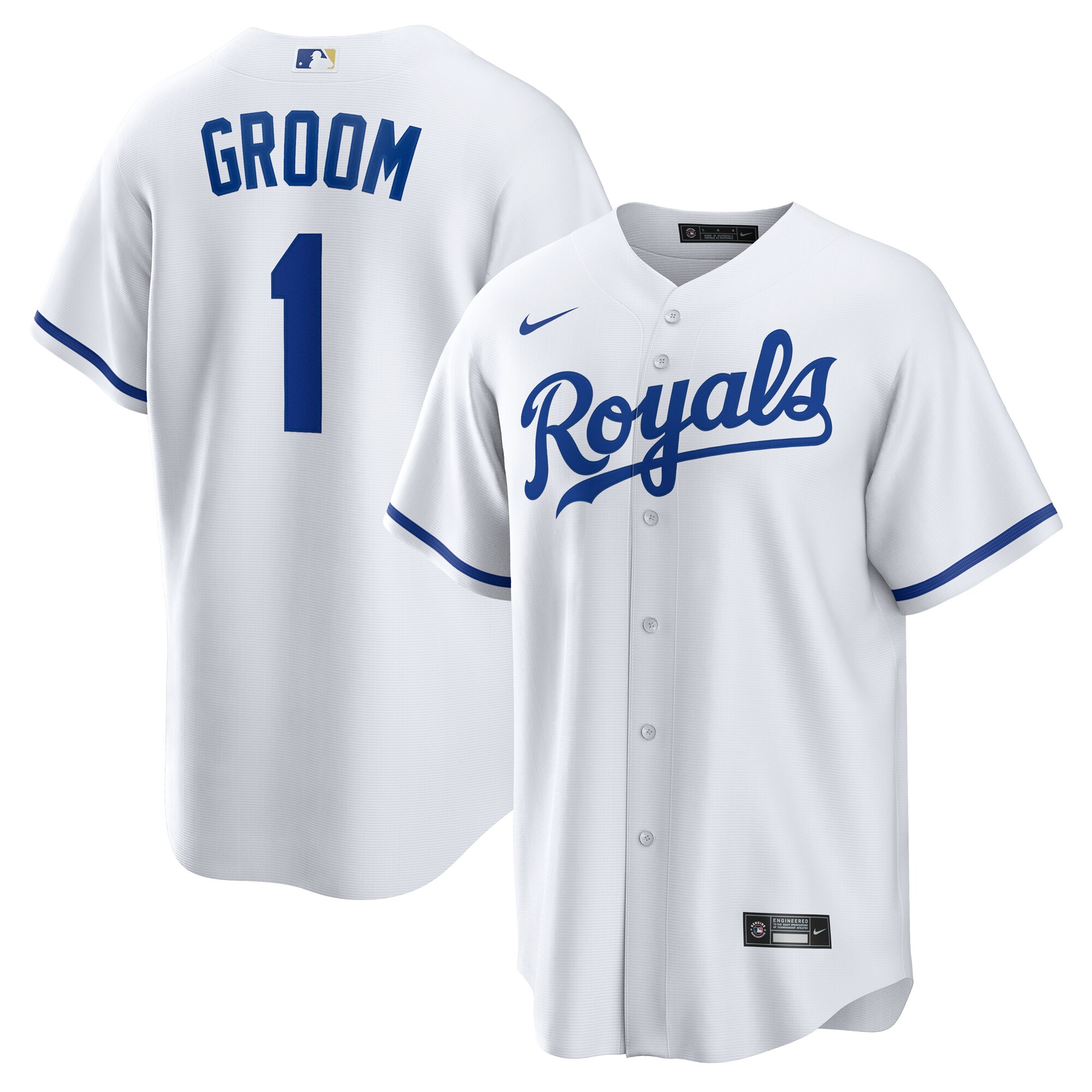 Kansas City Royals Store - mens kansas city royals nike white 1 groom home replica jersey Collection | Royals Fan Essentials