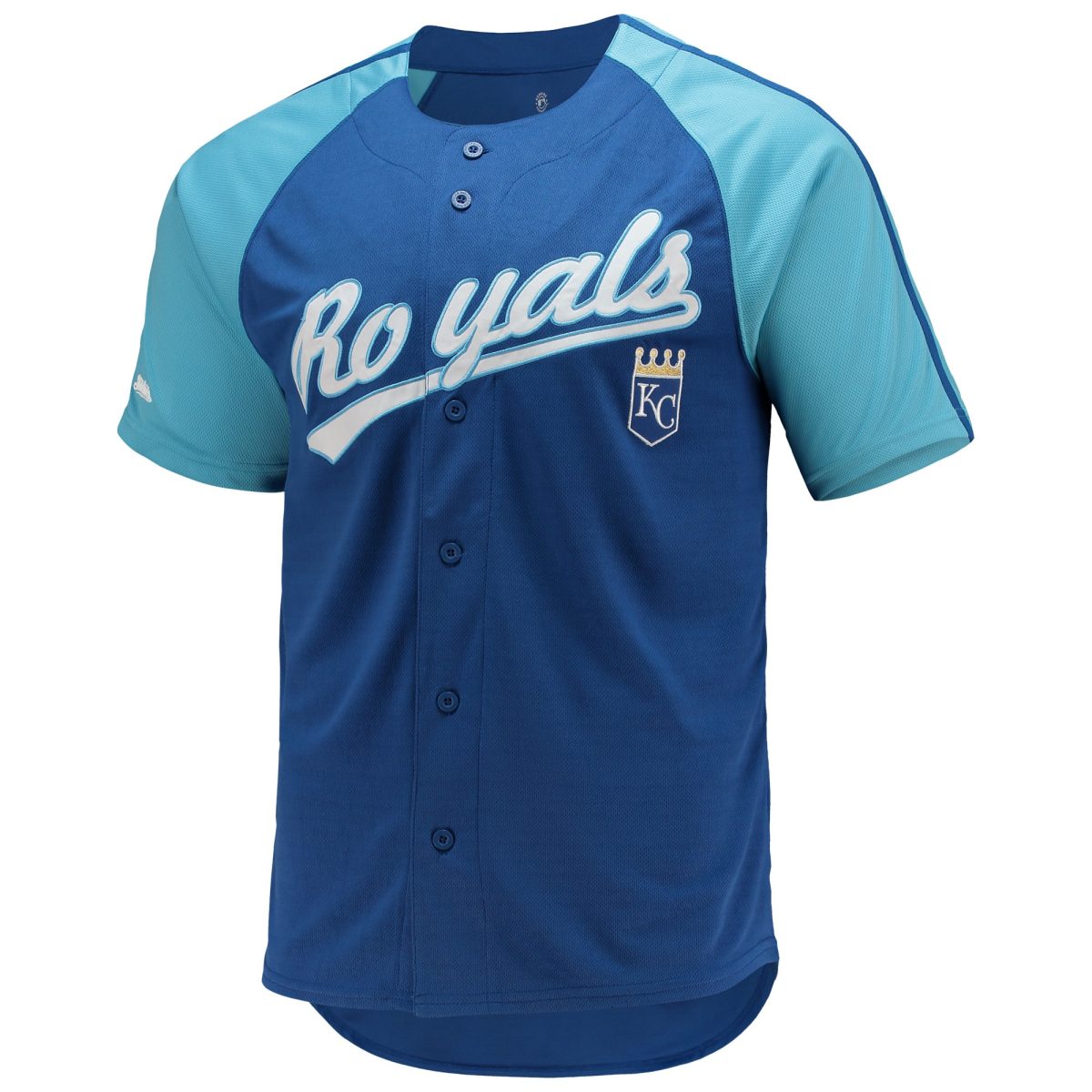 Kansas City Royals Store - mens kansas city royals stitches royal button-down raglan replica jersey Collection | Royals Fan Essentials