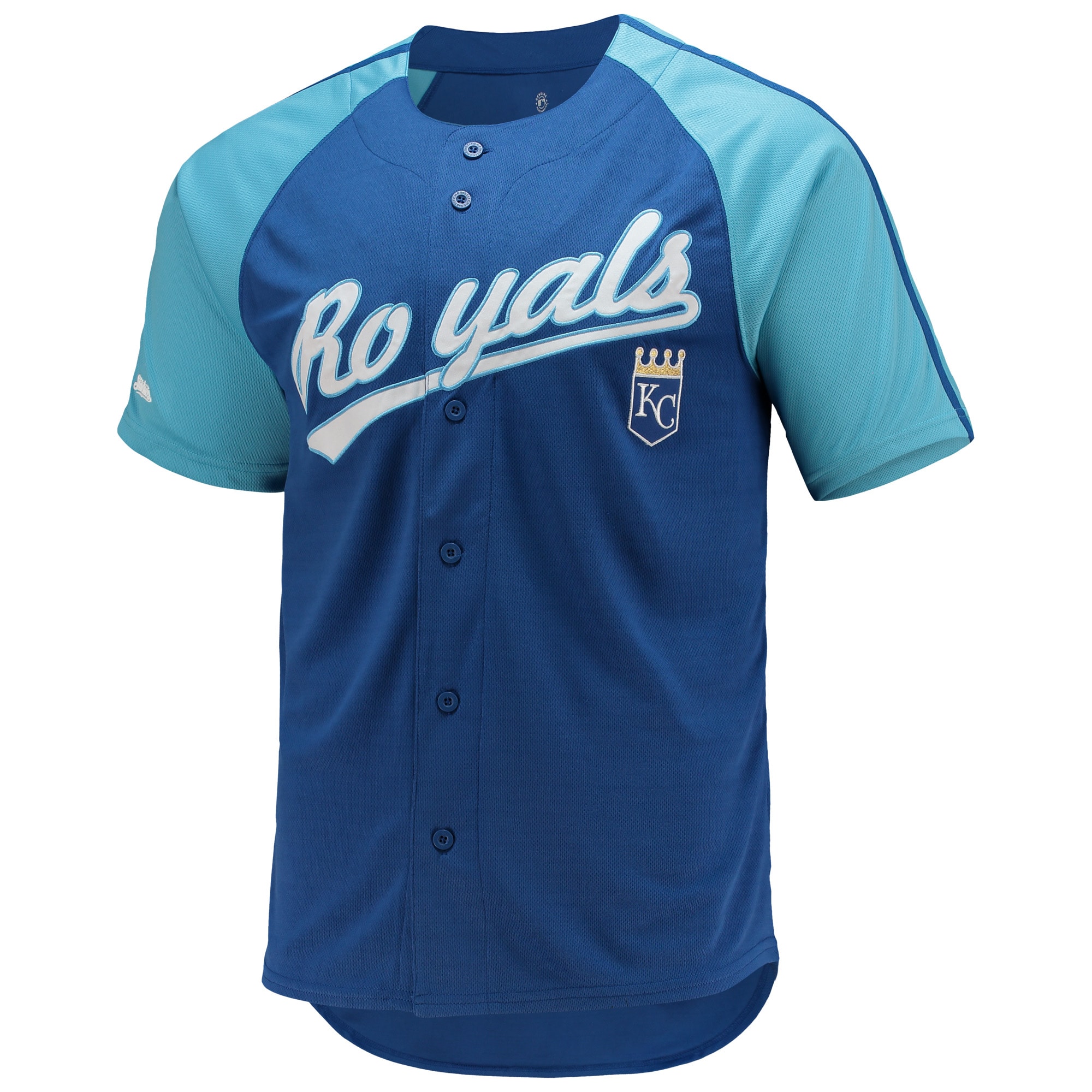 Kansas City Royals Store - mens kansas city royals stitches royal button-down raglan replica jersey Collection | Royals Fan Essentials