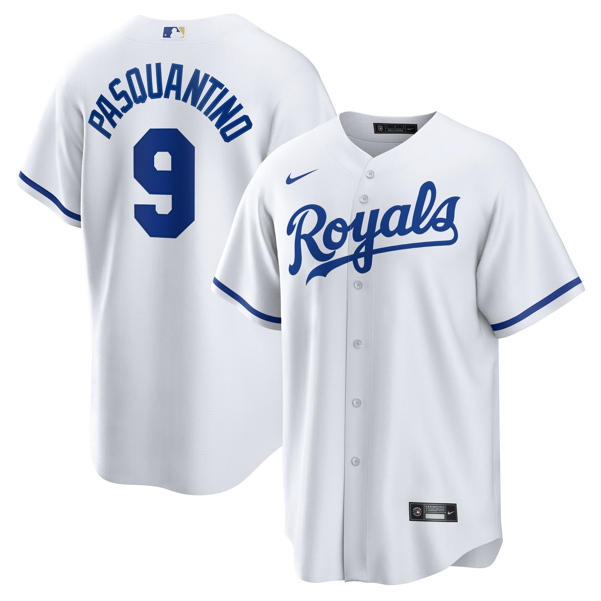 Kansas City Royals Store - mens kansas city royals vinnie pasquantino nike white home replica jersey Collection | Royals Fan Essentials