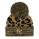 Kansas City Royals Store - womens kansas city royals 47 leopard rosette cuffed knit hat with pom Collection | Royals Fan Essentials