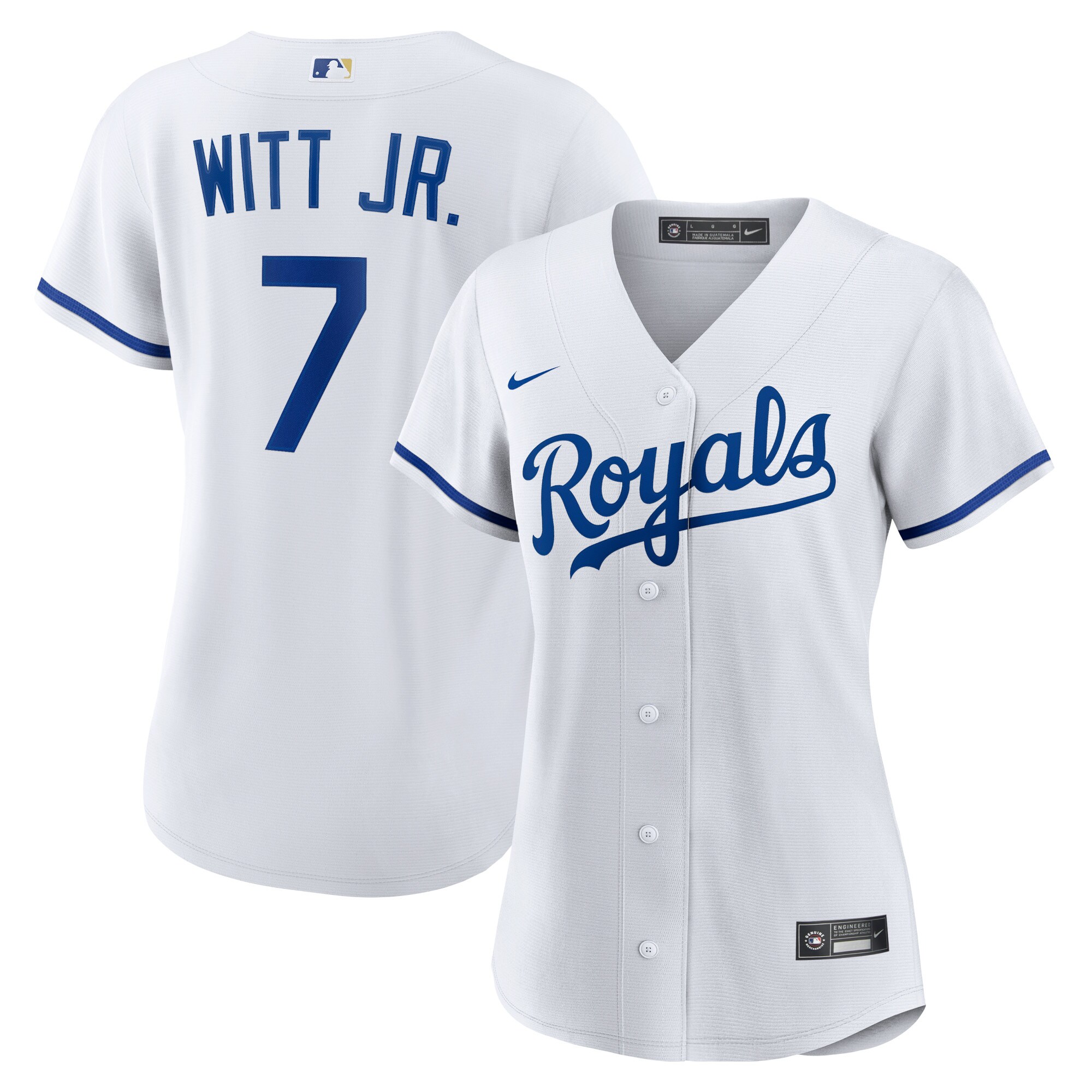 Kansas City Royals Store - womens kansas city royals bobby witt jr. nike white home replica player jersey Collection | Royals Fan Essentials