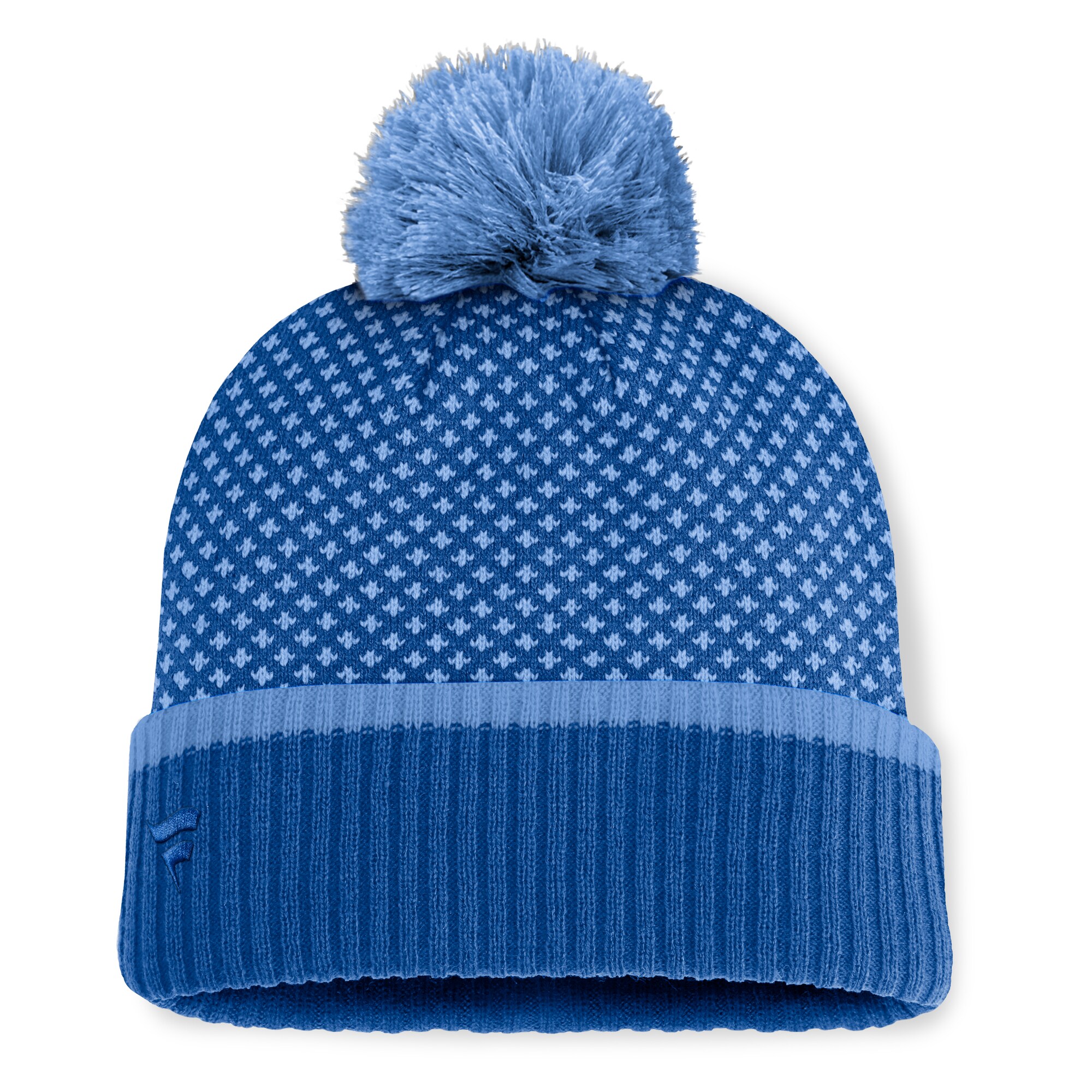 Kansas City Royals Store - womens kansas city royals fanatics royal fundamental jacquard cuffed knit hat with pom Collection | Royals Fan Essentials