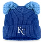 Kansas City Royals Store - womens kansas city royals fanatics royallight blue double pom cuffed knit hat Collection | Royals Fan Essentials