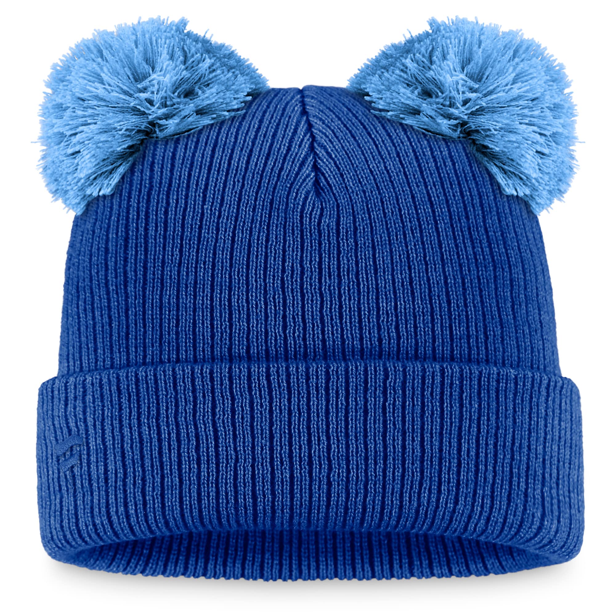 Kansas City Royals Store - womens kansas city royals fanatics royallight blue double pom cuffed knit hat Collection | Royals Fan Essentials