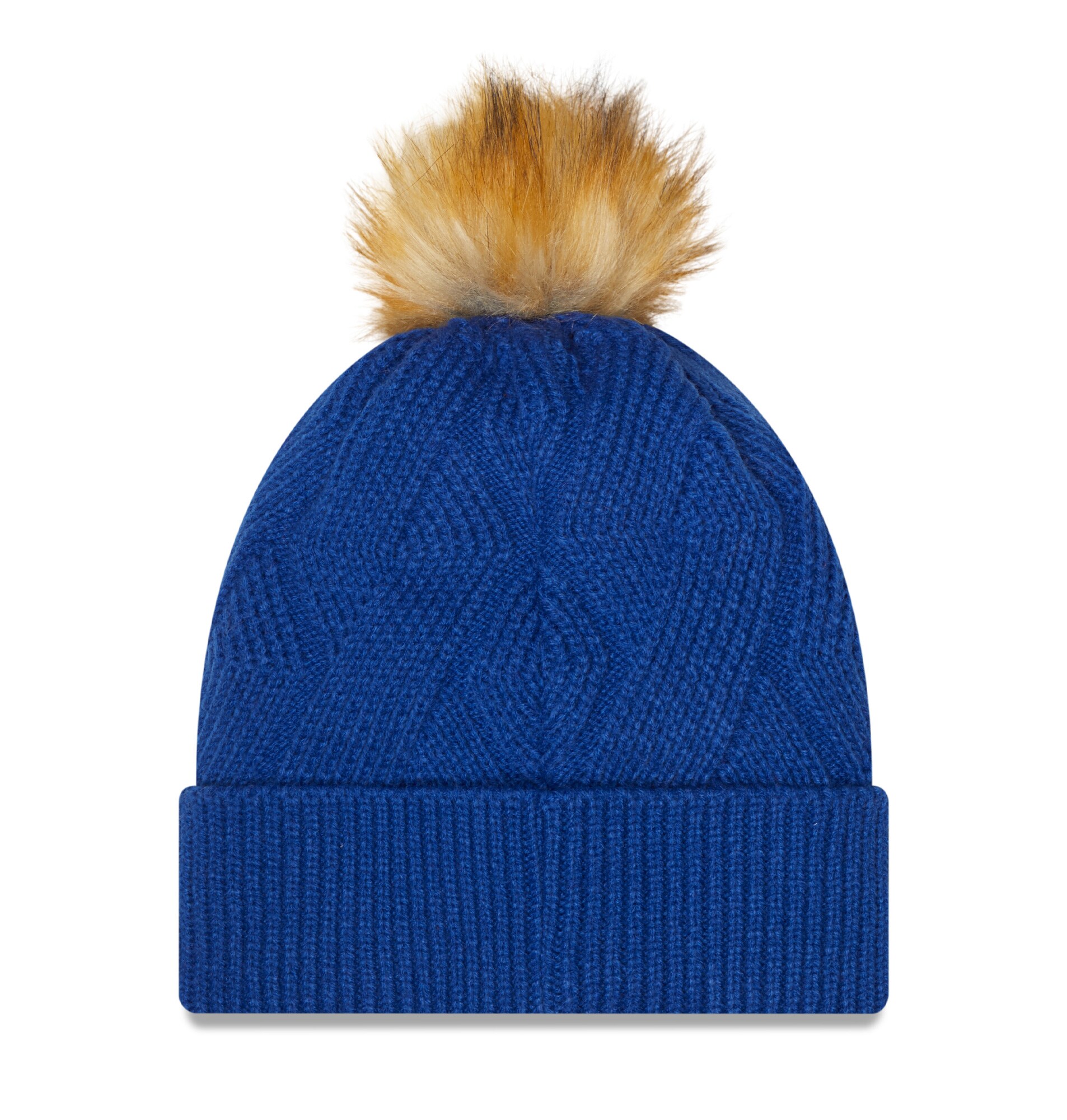 Kansas City Royals Store - womens kansas city royals new era royal snowy cuffed knit hat with pom Collection | Royals Fan Essentials