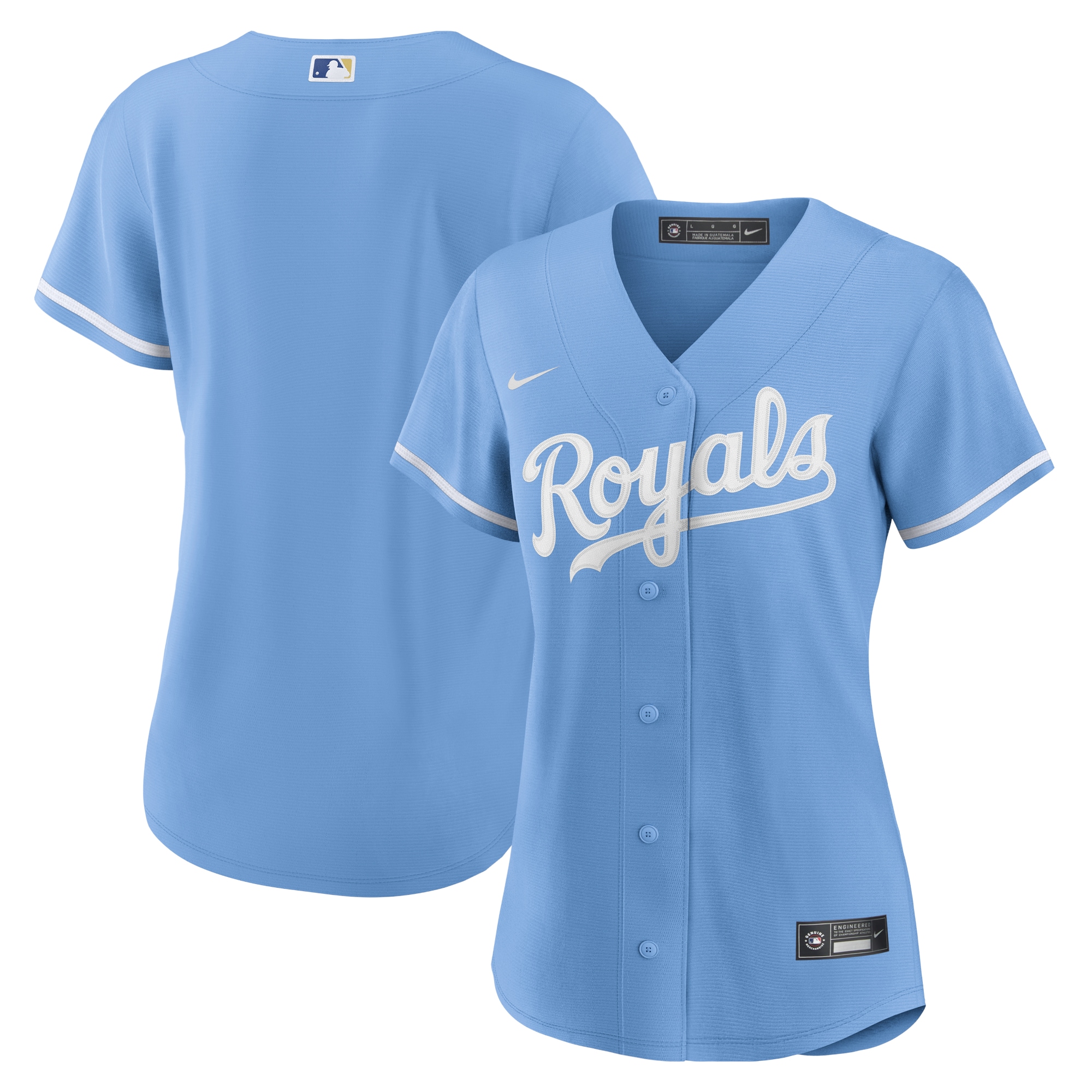 Kansas City Royals Store - womens kansas city royals nike light blue alternate replica team logo jersey Collection | Royals Fan Essentials