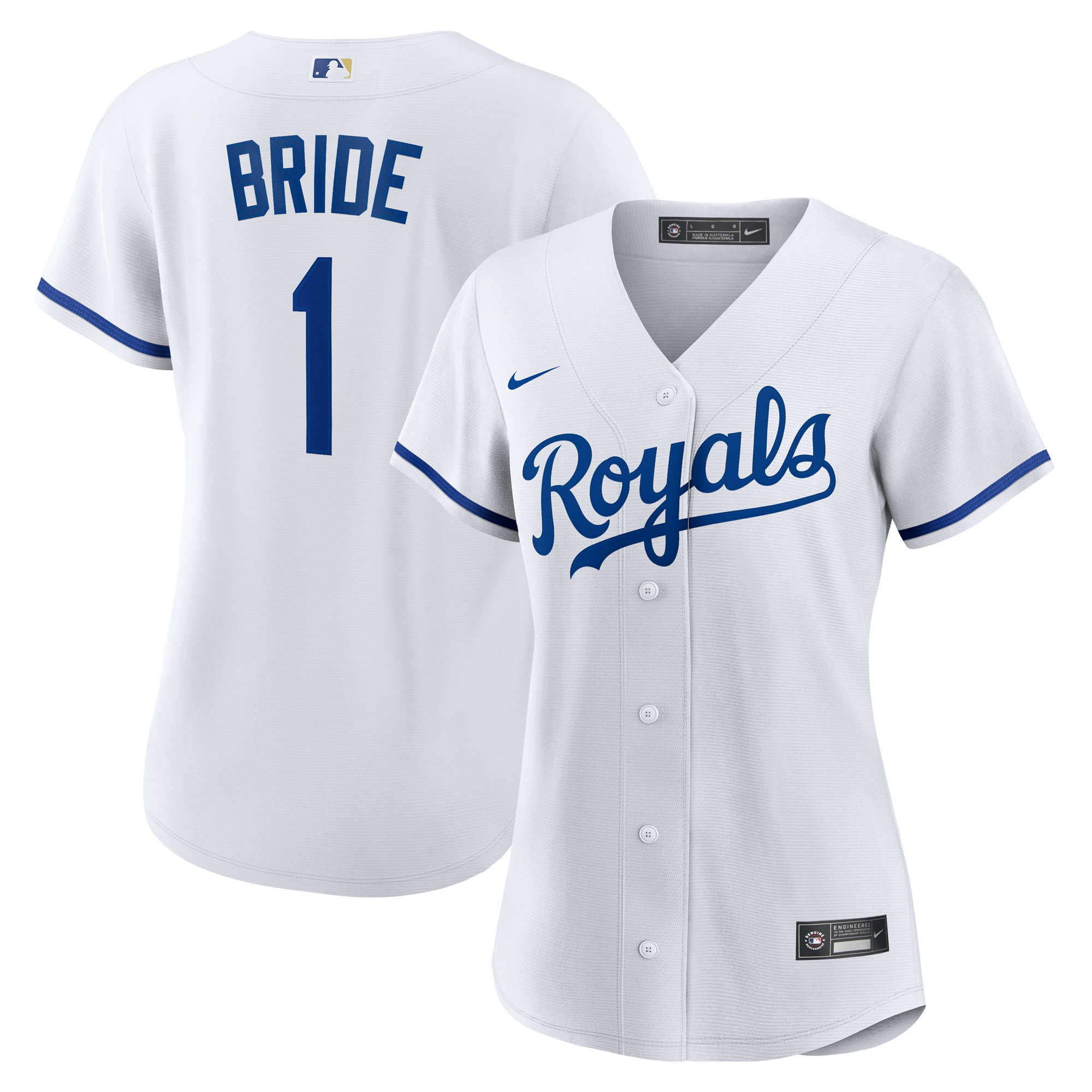 Kansas City Royals Store - womens kansas city royals nike white 1 bride home replica jersey Collection | Royals Fan Essentials