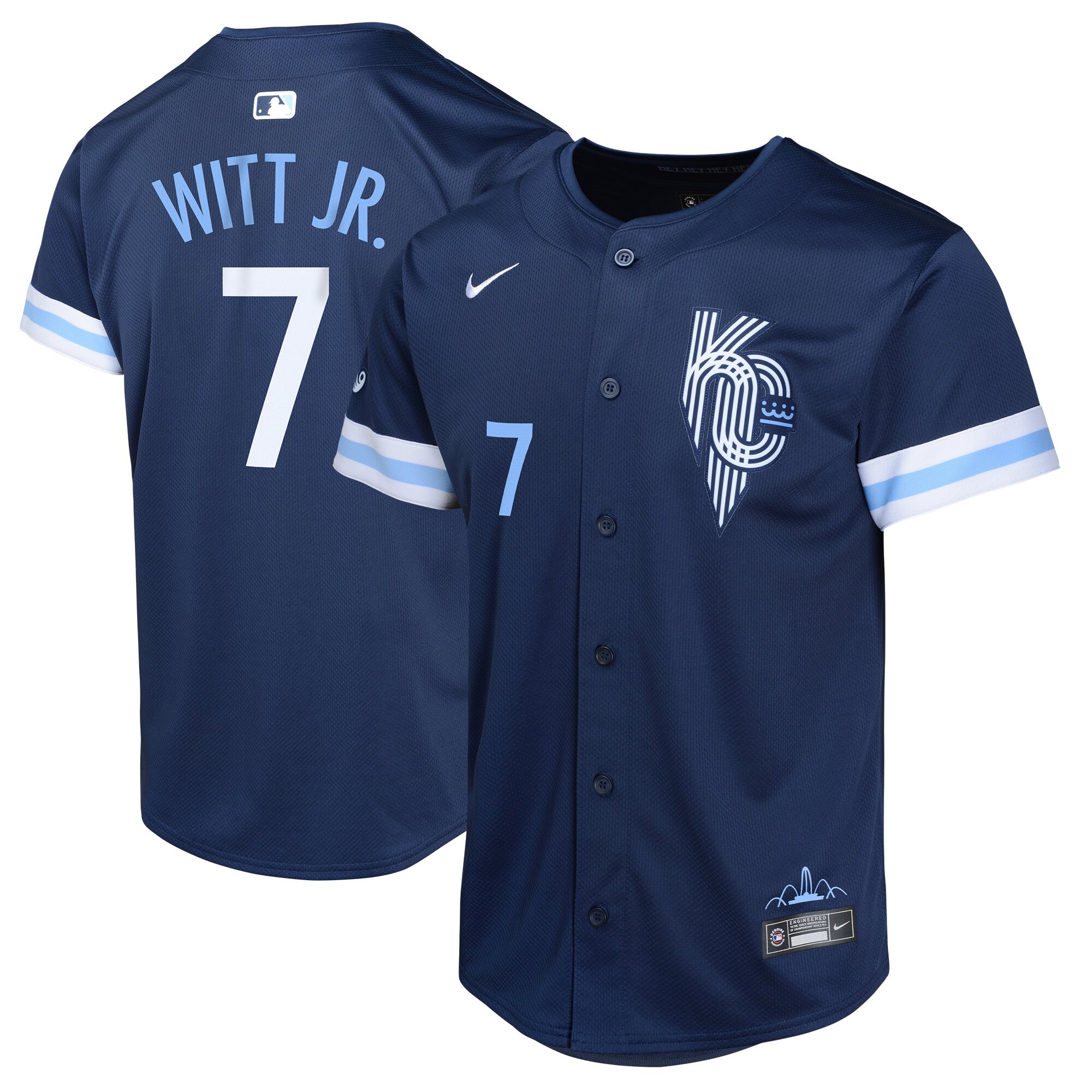 Kansas City Royals Store - youth kansas city royals bobby witt jr. nike navy city connect limited player jersey Collection | Royals Fan Essentials