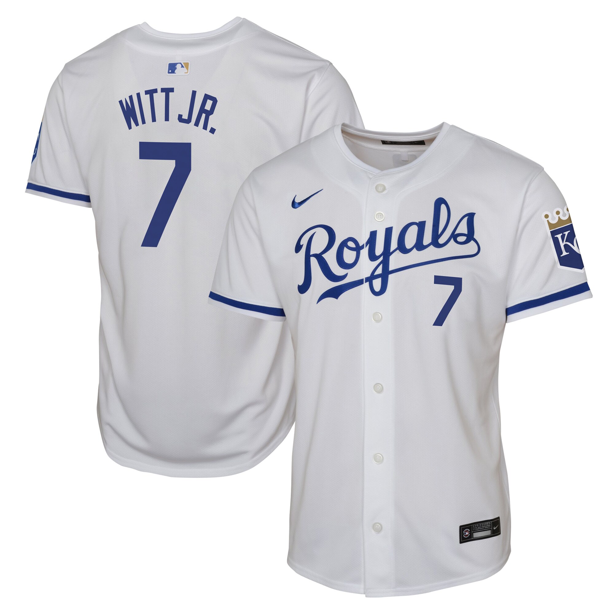 Kansas City Royals Store - youth kansas city royals bobby witt jr. nike white home limited player jersey Collection | Royals Fan Essentials
