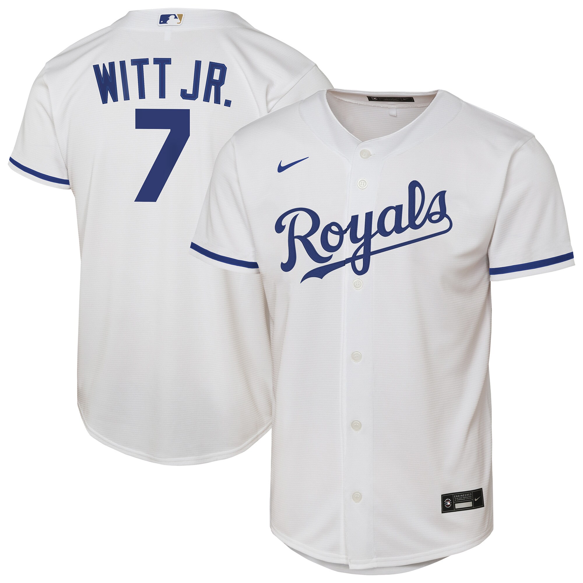 Kansas City Royals Store - youth kansas city royals bobby witt jr. nike white home replica player jersey Collection | Royals Fan Essentials