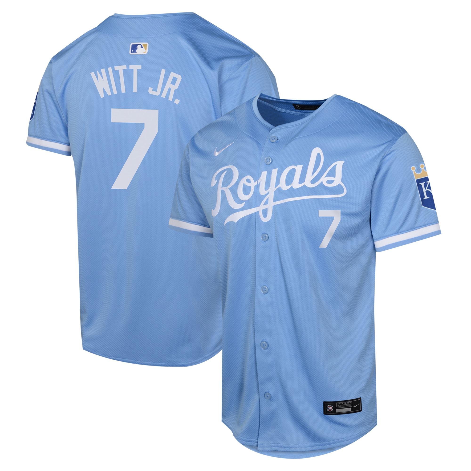 Kansas City Royals Store - youth kansas city royals bobby witt nike light blue alternate limited player jersey Collection | Royals Fan Essentials
